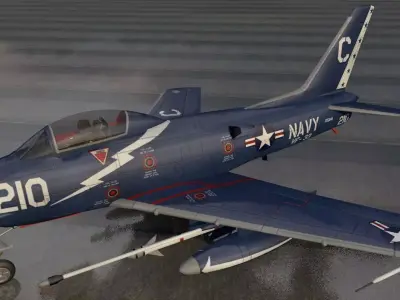 North American FJ-3 Fury 3D model