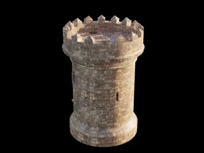 Medieval Castle Build Pack Low-poly 3D model