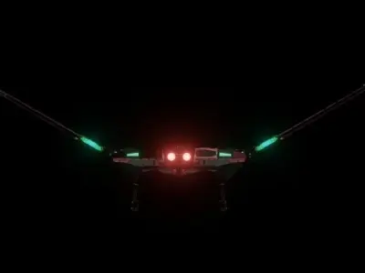 Romulan Winged Defender Cruise Crimson Raptor Star Trek Ship Low-poly 3D model