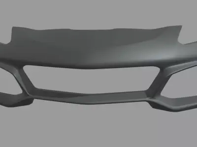 Front Bumper Chevrolet Corvette ZR1 2019 Low-poly 3D model