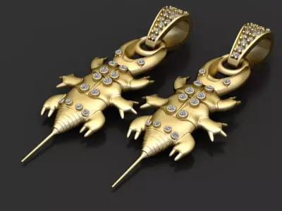 scorpion pendant 3D print model