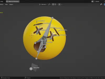 10 Emoticon Yellow Ball Pack Part 4 3D model