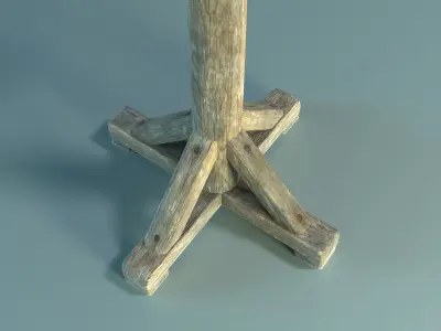 Pillory PBR Low-poly 3D model