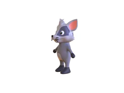 High-Quality 3D Cute Badger for Games 3D Low-poly 3D model
