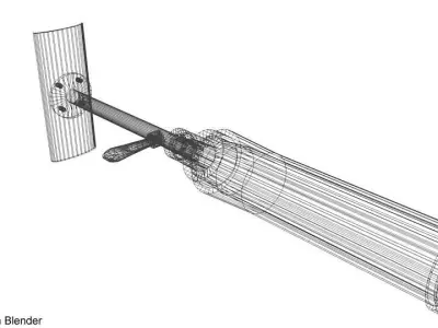 Grenade Launcher Discharger Type 10 3D model
