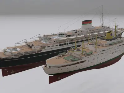 COMBO - SS Andrea Doria - MS Stockholm 3D model