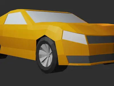 Low Poly Car chevrolet camaro Free 3D model