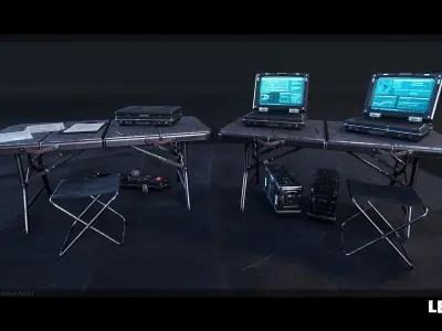 The Rally Point Military Props Low-poly 3D model