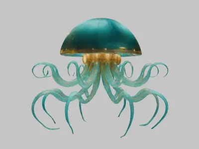Fantasy Jellyfish Jelly Fish Low-poly 3D model