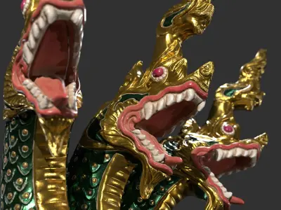 King Of Naga Thailand Sculpture 3D model