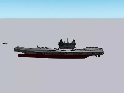 TCG Trakya Aircraft Carrier V2 3D Model STL  SketchUp Files 3D model