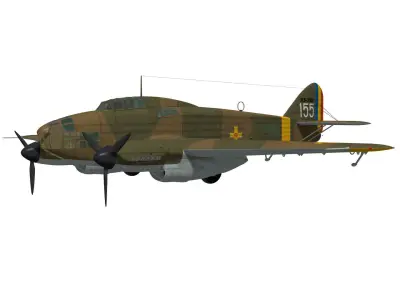 Savoia-Marchetti SM79 JIS Sparviero 3D model