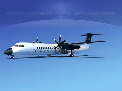 Dehaviland DHC-8 400 Tour America 3D model