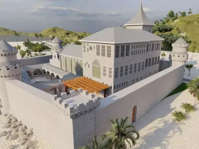 Beach Medieval Castle 3D model