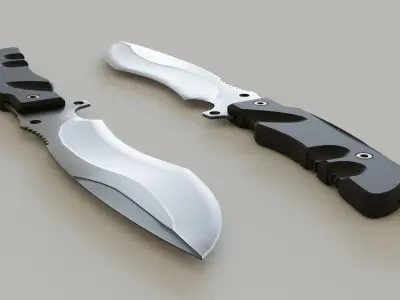 Military Knife 01 3D model