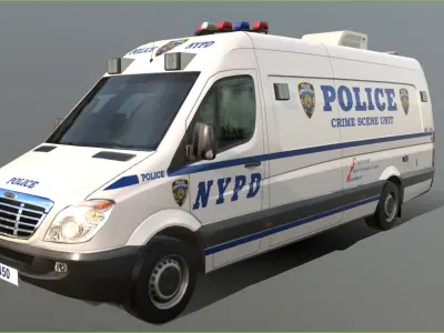 Freightliner NYPD unit livery Low-poly 3D model