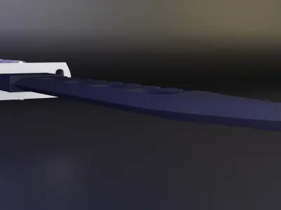 Styled Knife Low-poly 3D model