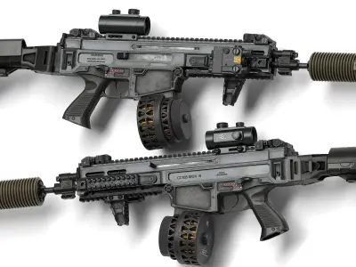 Bren CZ 805 A1 A2 V1 Low-poly 3D model