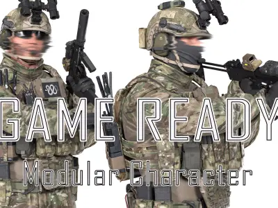 GAME READY RIGGED WESTERN SPECIAL OPERATIONS CHARACTER V1 Low-poly 3D model