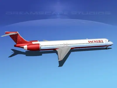 McDonnell Douglas MD80 Snowbird 3D model