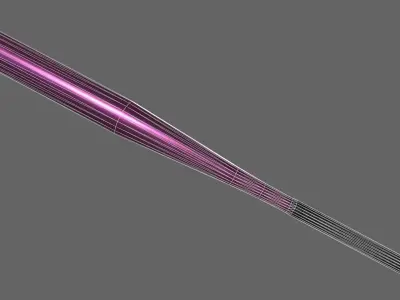 PBR Baseball Bat Pink Low-poly 3D model