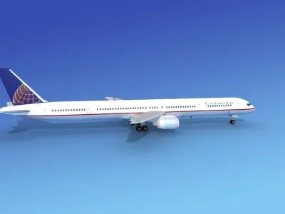 Boeing 757-300 Continental  3D model