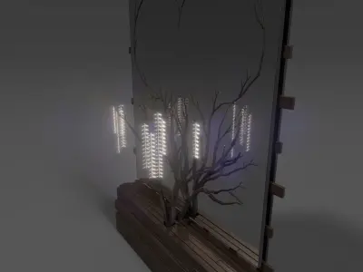 Mirror Decor Lamp Details Free 3D model