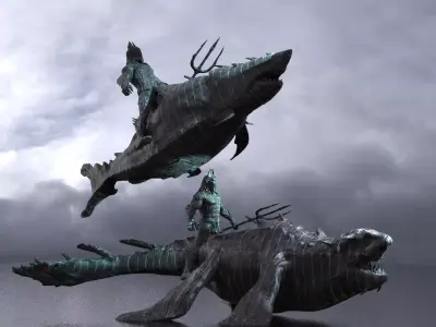 King of Atlantis Dinosaur Mount 3 3D model