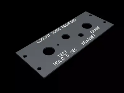BOEING 737 OVERHEAD - VOICE RECORDER PANEL 3D print model