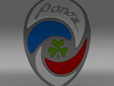 Panoz logo 3D model