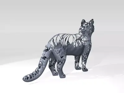 Cat Dust Voronoi 3D model