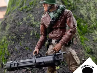 MINI GUN SCALE 1 12 FOR ACTION FIGURES 3D print model