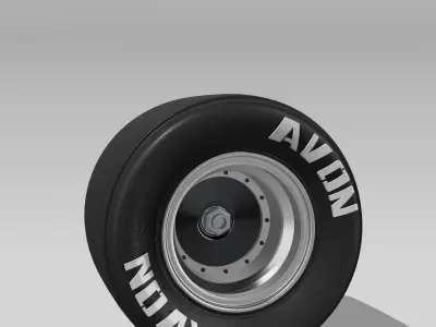 15inch Vintage Racing Wheels Smoothie x3 offsets with Tires 3D print model