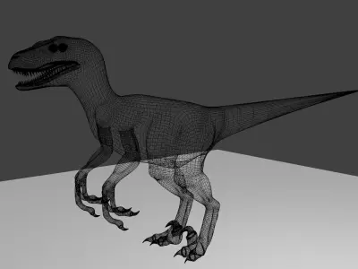 Velociraptor 3D model shop