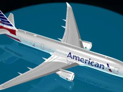 American Airlines 787 - 8 Dreamliner 3D model