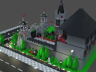 Lego mansion 3D model