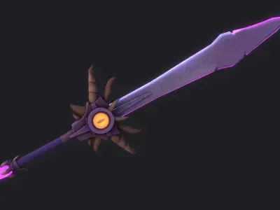 Stylized Magic Sword Low-poly 3D model purchase