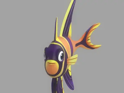 Cartoon Fish 18 Low-poly 3D model