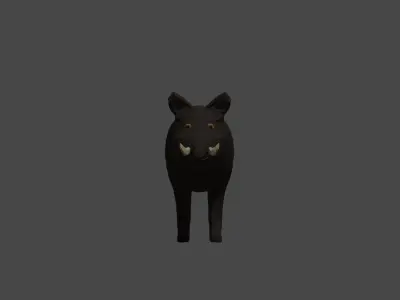 LowPoly Boar Low-poly 3D model