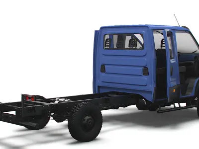 Iveco Daily Doka 4x4 HQ Interior 2023 3D model