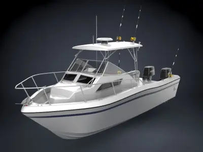 Grady White Sport Fishing Boat 3D model
