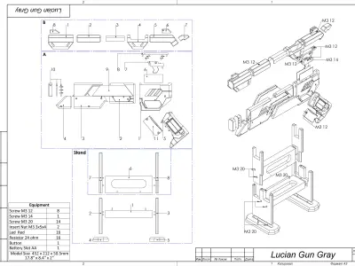Lucian Cannons - League of Legends - STL and CAD - Commercial 3D print model