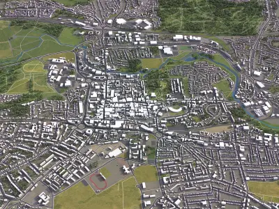 Colchester - 3D City Low-poly 3D model