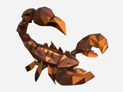 Scorpion - Brown Scorpio Animated Low Poly Art Low-poly 3D model