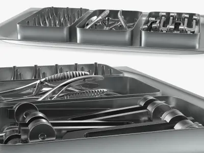 Complete ENT Instrument Kit Surgical Stainless 3D model