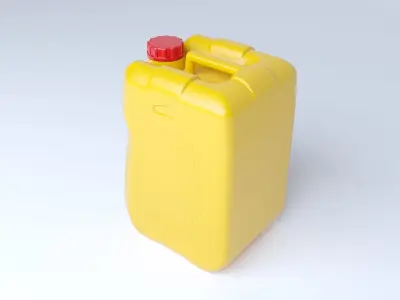 Plastic fuel canister Low-poly 3D model