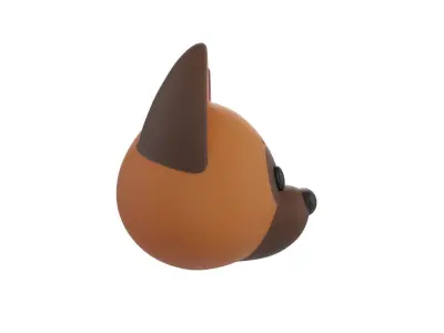 Prop137 German Shepherd Dog Head 3D model