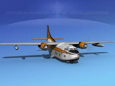 Fairchild C-123B Provider Essex Cargo 3D model
