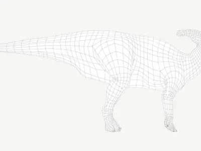 Parasaurolophus dinosaur Low-poly 3D model
