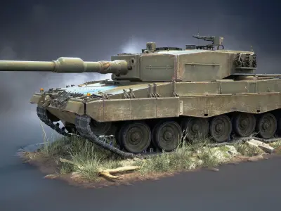 Leopard 2A4 Game 3D-Model Low-poly 3D model